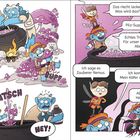 "Das riecht lecker. Was wird das? Pilz-Suppe. Echtes Troll-Essen. Ich sage es Zauberer Remus. Abflug zu Hexe Milli!" Troll rührt.