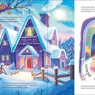 Text: "Es war im Dezember, kurz vor Weihnachten... HATSCHI! HATSCHI!" Illustration: Winterlandschaft mit verschneitem Haus.