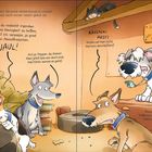 Eine Illustrationsszene mit mehreren Hunden und einer Katze. Texte: 

1. "Du musst wissen..."
2. "Hast du vielleicht..."
3. "JAUL!"
4. "Ach je, Pepper..."
5. "RÄUSPER! HUST!"
6. "Wollen wir hier..."
7. "Schnüffler mit Schnauze..."
8. "Könnt ihr jetzt vielleicht..."