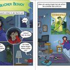 "Unglaublicher Besuch", "Sarah wacht mitten in der Nacht auf.", "Aua!", "Anton? Bist du das?", Zimmer mit Poster.