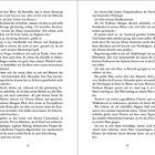 Doppelseitiger Text mit Seitenzahlen 14 und 15. Enthält Dialoge und Beschreibungen in einem literarischen Kontext.
