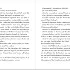 Zwei Seiten Text. Dialog zwischen Herrn und Frau Hackebart und der Standesbeamtin über ungewöhnliche Vornamen für Kinder.