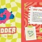 Widder: 21. März - 20. April. Key Facts: Kardinalzeichen, Feuer, Mars. Bild: rosa Widder mit blauen Hörnern.