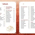Inhalt: Kapitelüberschriften und Seitenzahlen in Rot. Vier Hauptteile: Prolog, Karten, Setting-Karten, Archetyp-Karten.