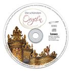 "Die schönsten Orgeln", Bild einer stilvollen, goldverzierten Orgel mit barocken Elementen. Verschiedene Logos und Infoelemente.