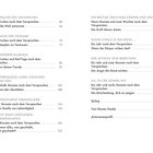 Zwei Spalten mit Kapiteltiteln und Seitenzahlen. Links: "Die Sprache des Universums", "Die Magie der Hingabe". Rechts: "Die Brücke zwischen Körper und Seele", "Wenn etwas in dir weiß...".
