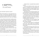 I. KAPITEL: Eis und Sonne. Text beschreibt einen heißen Sommertag, einen historischen Marktplatz und die Vielfalt an Eissorten.