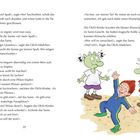 Seite 20 zeigt zwei grüne Figuren, das Olchi-Mädchen und ein Olchi-Kind, neben einem fröhlichen, rotgelockten Sams.