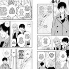 Eine Manga-Seite zeigt zwei junge Männer beim Gespräch. Sie tragen Winterkleidung und wirken fröhlich. Der Hintergrund zeigt Gebäude und Bäume.