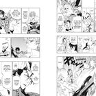 Zwei Charaktere diskutieren über Football, einer spielt Gitarre. Andere Figuren sind überrascht oder neugierig. Manga-Stil.