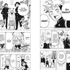 Mehrere Manga-Panels mit Dialogen: "Du bist Kiyoshi Harai, stimmt's?", "Ein Sento?", "Jepp!", "Ruriko Oka...!", "Ähm, ich hab Tattoos...". Schüler in Schuluniformen.