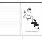 Links steht "Notizen". Rechts darunter: "Was Besseres finden Sie wohl nicht für Ihre dämliche Zeitung?" Zeichnung von Figur mit Tier.