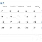 Kalender für Februar 2027 mit Feiertagen wie Rosenmontag, Fastnacht, Aschermittwoch und Valentinstag.