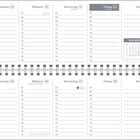 Kalenderwochenplaner, mit Datum von Montag, 28. Dezember bis Sonntag, 10. Januar. Enthält Feiertage wie Neujahr.
