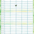 Kalender für Februar mit einer Tabelle. Illustration: Engel und Kleeblätter. Text: "Beim Toben, Spielen...".