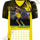 Text: "FEBRUAR 2026", "BVB 09", "Vorjahreserfolg". 
Ein Fußballtrikot mit einem Foto eines Spielers.