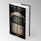 „Die Iden von Rom“ von Michael Peinkofer. Ein Lorbeerkranz und ein roter Streifen zieren den dunklen Hintergrund.