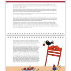 Oben steht "Süßkirschen und Sommertränen". Illustration mit Vogel, Kirschen, rotem Stuhl, Schnecke und kleinem Boot.