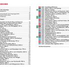 Inhaltsverzeichnis mit Seitenzahlen und Tourenbeschreibungen, farblich codiert. Enthält Zeit- und Höhenangaben.