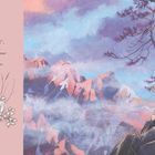 Zwei Texte sprechen von Mut und Unterstützung, illustriert mit einem Hasen und einer Maus in einer blühenden Berglandschaft.