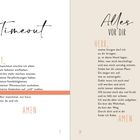 Links: "Timeout, GOTT, RELAXEN, AMEN". Rechts: "Alles VOR DIR, HERR, AMEN". Der Stil ist schlicht und modern.