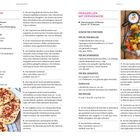 Flammkuchen mit Speck. Frikadellen mit Ofengemüse. Zubereitungszeit, Zutaten, Zubereitungsschritte und Nährwerte.