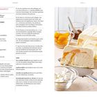 "Eisbombe „Bismarck“: Zubereitungszeit: 60 Minuten. Zutaten: Eier, Zucker, Aprikosen. Rechte Seite: Dessertbild, Aprikosen, Creme."