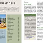 **Travelinfos von A bis Z**  
Inhalt: Anreise, Barrierefreies Reisen, Einkaufen, Essen und Trinken.  
Flug: Frankfurt – Marrakesch 3 1/2 Std.  
Einreise: EU-Bürger und Schweizer, Reisepass.  
Geld: Marokkanischer Dirham.  