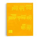 Gelber Hintergrund mit Texten: "Histories," "Frontiers," "Technology & the Internet," "Geoscapes & Beings," "Surviving," "Labor," "Unruly Spirits," "Diasporas." Unten ein Barcode.
