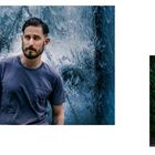 Links ein Mann mit Bart vor eisigem Hintergrund, rechts eine Person auf einem Hocker vor grünem Laub.