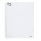 Text oben links: "Pierre Huyghe". Unten links: "FONDATION BEYELER". Unten rechts: "HATJE CANTZ". Weiße, minimalistische Oberfläche.