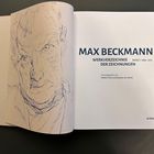 MAX BECKMANN, WERKVERZEICHNIS DER ZEICHNUNGEN, BAND 1: 1899–1916. Herausgegeben von Hedda Finke und Stephan von Wiese. Links ist eine Skizze eines ernsten Männergesichts.