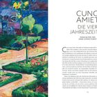 Texte: CUNO AMIET DIE VIER JAHRESZEITEN. Diana Blome und Anne-Sophie Poirot.

Beschreibung: Ein Gemälde zeigt eine farbenfrohe Landschaft mit Bäumen und Wegen.
