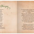 „Sankt Niklas' Auszug“. Ein Weihnachtsgedicht über St. Niklas, das Geschenke verteilt. Links zeigt eine Illustration einen Weihnachtsmann.
