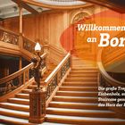 "Die letzten Stunden. Von der Kollision bis zum Untergang." Eine Grafik zeigt den Untergang der Titanic mit Zeitlinie.