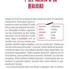 Titel in Rot: "1 DEL CUENTO A LA REALIDAD". Oberes Bild: Messer mit Tropfen. Rechteck mit Wörtern und Übersetzungen.