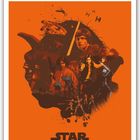 Kalender Dezember 2027. Star Wars Logo unten. Illustration von Charakteren und Raumschiffen der Star Wars Saga.