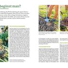 "Womit beginnt man?" Abschnitt über die Gartenplanung, Prioritäten erkennen, Vorgehensweise, Erstausrüstung. Bilder von Gartenarbeit.