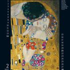 2 2027. Illustration eines Paares in enger Umarmung, reich verziert mit goldenen und bunten Mustern.