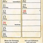 „Sonnt sich die Katz im Februar, muss sie im März zum Ofen gar.“ Illustration: Küchenalltag mit mehreren Personen.