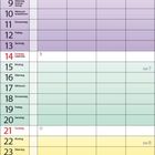 Kalender für Februar 2027 mit Wochentagen; Sonntage rot markiert, Feiertage vermerkt; Platz für Notizen unten.