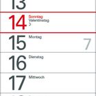 Kalender für Februar 2027. Wochentage und Daten aufgelistet, besondere Erwähnung von Feiertagen wie Rosenmontag und Valentinstag.