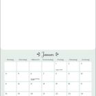 Kalender mit dem Monat Januar. Oben weiße Fläche, unten Monatsübersicht mit Wochentagen. Feiertag am 6. Januar.