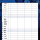 Kalender für Februar 2027 mit Wochentagen. Oben: Ein Steg führt zu einer Hütte über einem ruhigen See bei Sonnenuntergang.