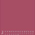 Kalender: Februar 2027. Daten und Feiertage unten. Hintergrund in einem einheitlichen, kräftigen Rotton.