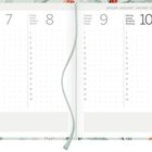 Kalender für 2027 mit den Tagen 7. bis 10. Januar. Blumen in blassgrünem, rotem Design als Hintergrund.