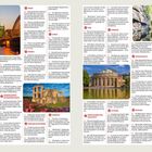 Links oben: „UNESCO-Weltkulturerbestätten“. Unten links: „Kölner Dom“, Bild des Doms bei Nacht. Mitte: „Bam­burg Neue Residenz“. Rechts oben: Bild eines Flussufers. Rechts unten: „Stuttgart“, Bild eines Gebäudes.