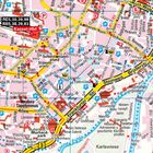 Stadtkarte von Kassel, wichtige Straßen wie "Frankfurter Str." und "Steinweg" hervorgehoben, Hauptbahnhof markiert.