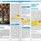 "AOSTA"; "RUND UM AOSTA"; "Fünf vor 40: Romanische Säulen..."; "Die spinnen, die Römer!"; "Monumentale Reste..."; "Willkommen zurück, Knochenfresser."