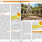 Inhaltverzeichnis mit farbiger Karte Kambodschas, unterteilt in Phnom Penh, Angkor & Siem Reap, und entlang des Mekong.